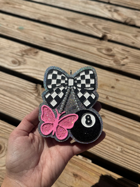 Butterfly & 8 Ball Freshie
