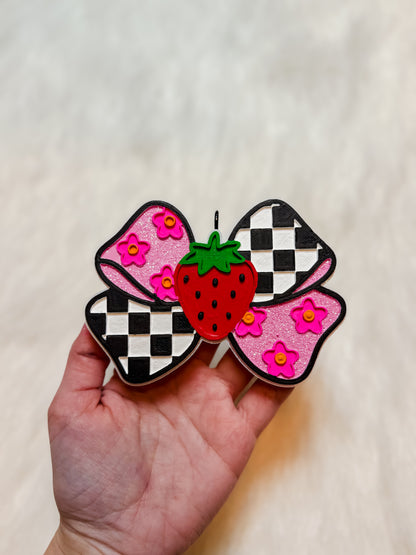 Strawberry Bow Freshie