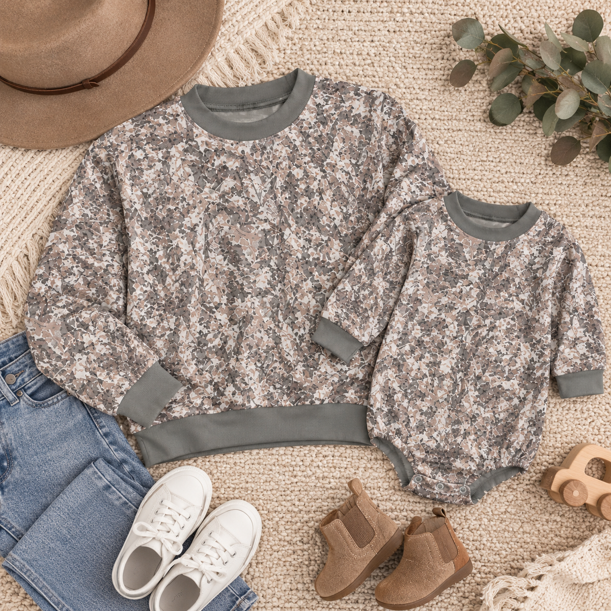 Kids Camo Mockneck Bubble