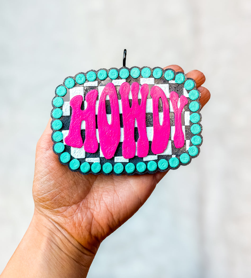 Checkered Howdy Silicone Mold