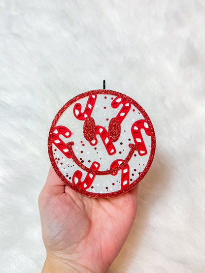 Candy Cane Smiley Freshie