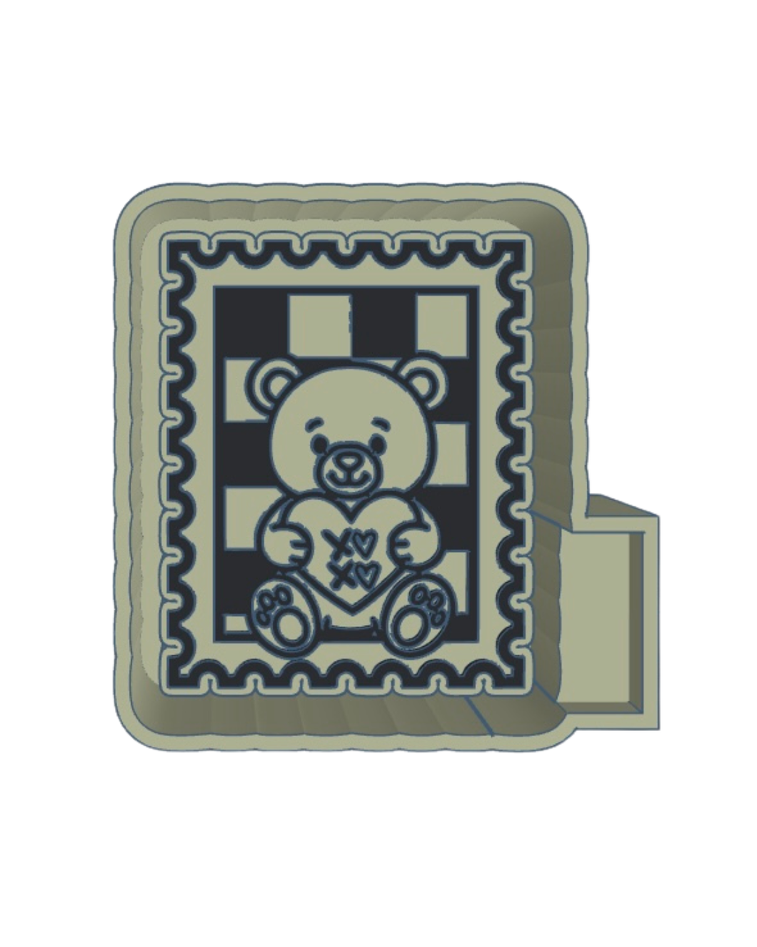 Valentine’s Teddy Bear Stamp STL