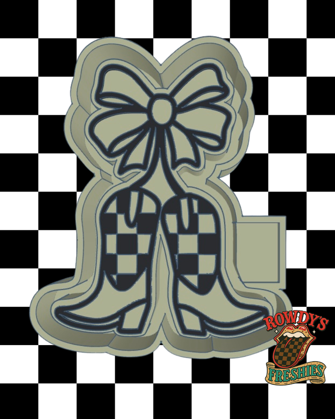 Checkered Cherry Boots STL/PNG