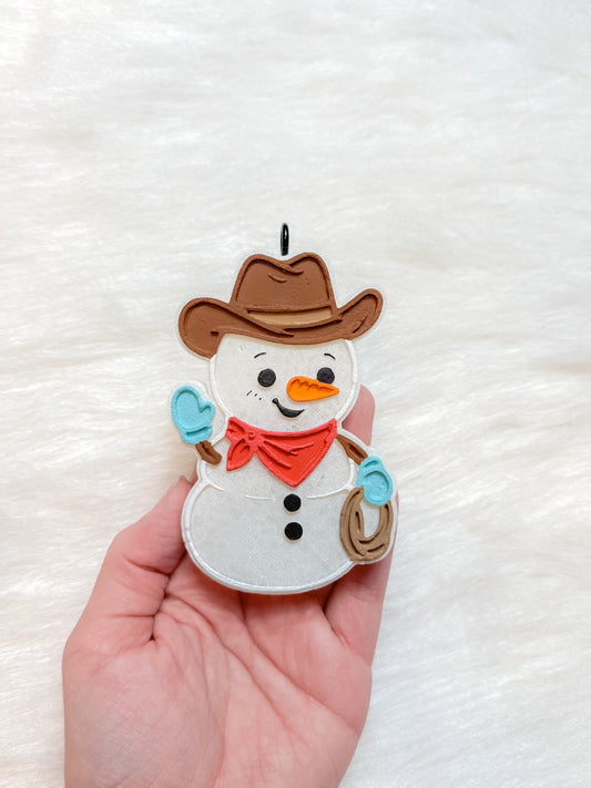Cowboy Snowman Freshie