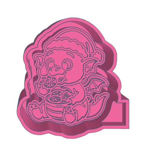Dragon Eating Christmas Cookies Freshie STL