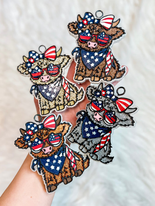 Patriotic Cow Freshie