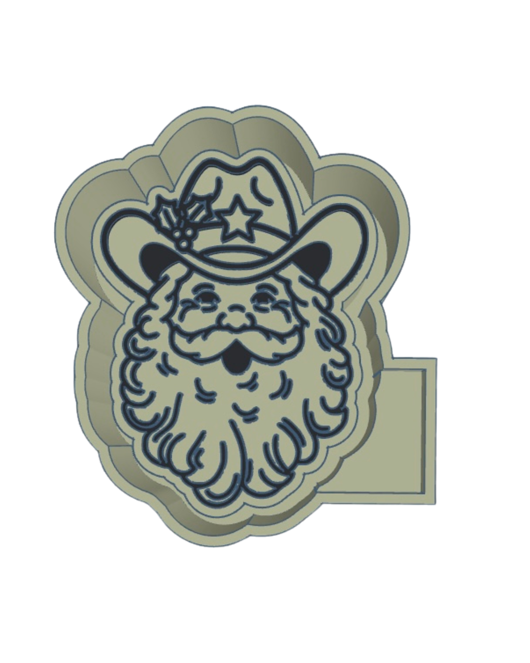 Cowboy Santa Silicone Mold