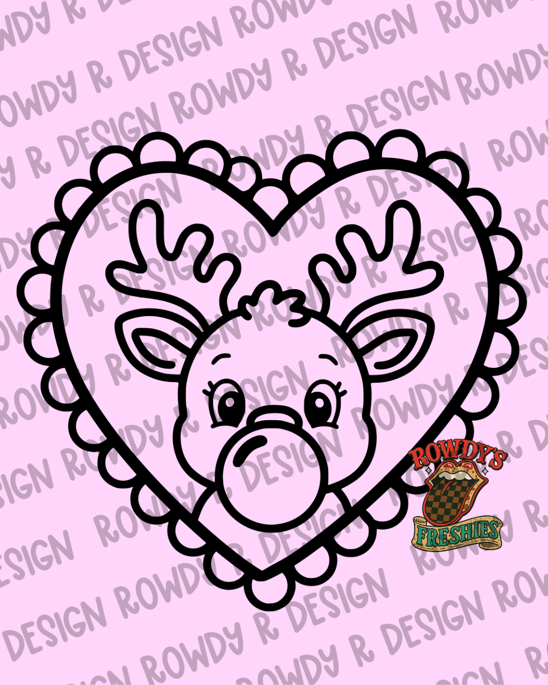 Bubblegum Reindeer STL/PNG