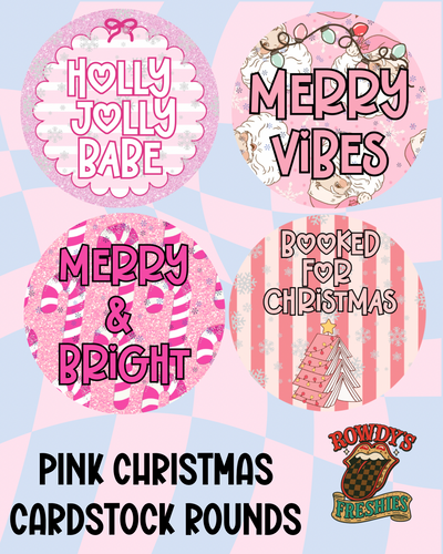 Pink Christmas Cardstock Files