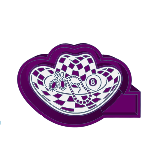 Checkered Cowboy Hat Freshie STL