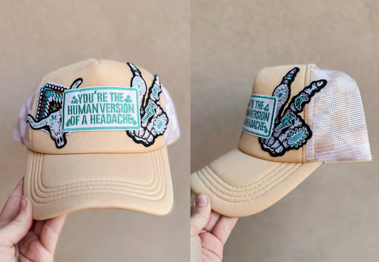 Human Version of A Headache Trucker Hat