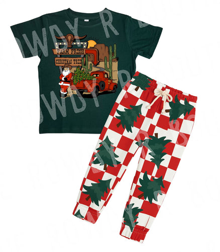 Christmas Check Joggers