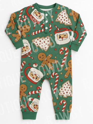 Christmas Cookies Ribbed Sleeper