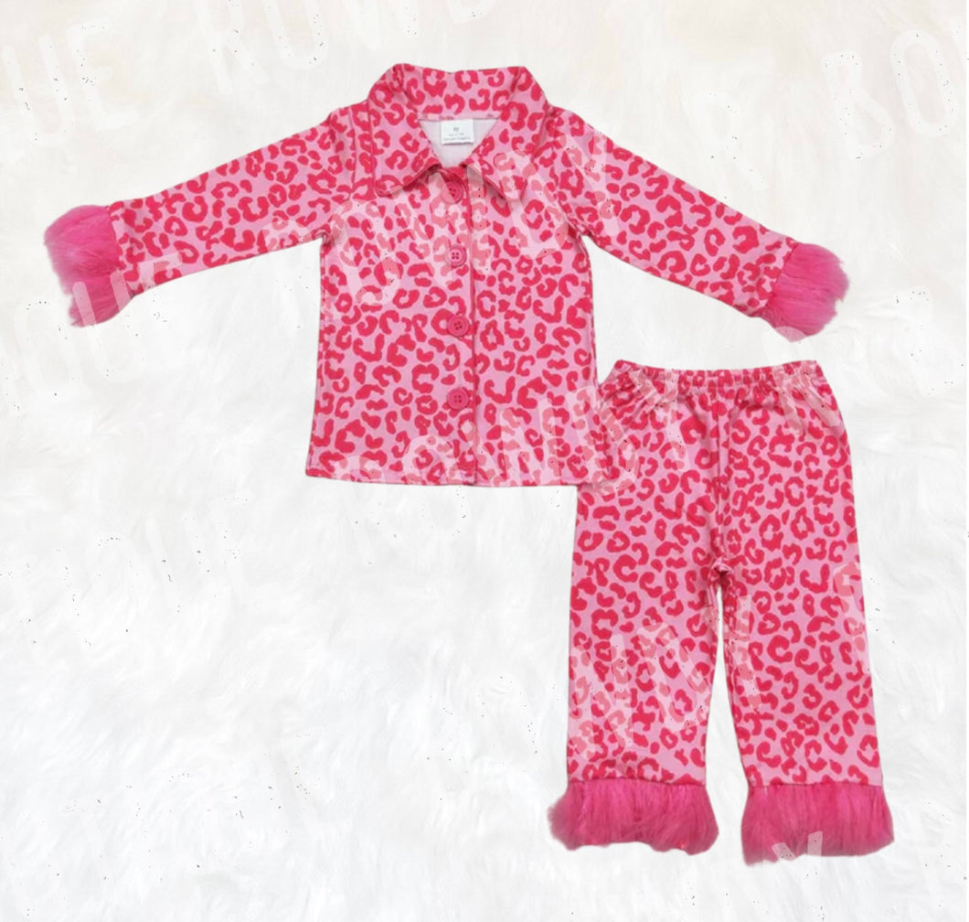 Kids Pink Leopard PJ’s