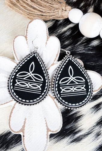Boot Stitch Earrings