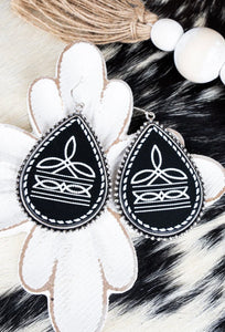 Boot Stitch Earrings