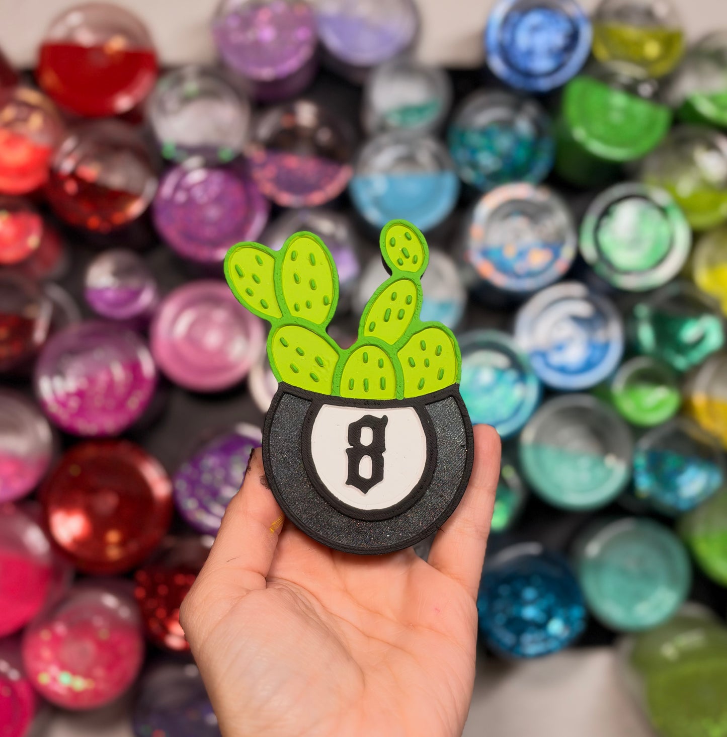 8 Ball Cactus Planter Freshie