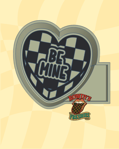 Be Mine Checkered Heart Silicone Mold