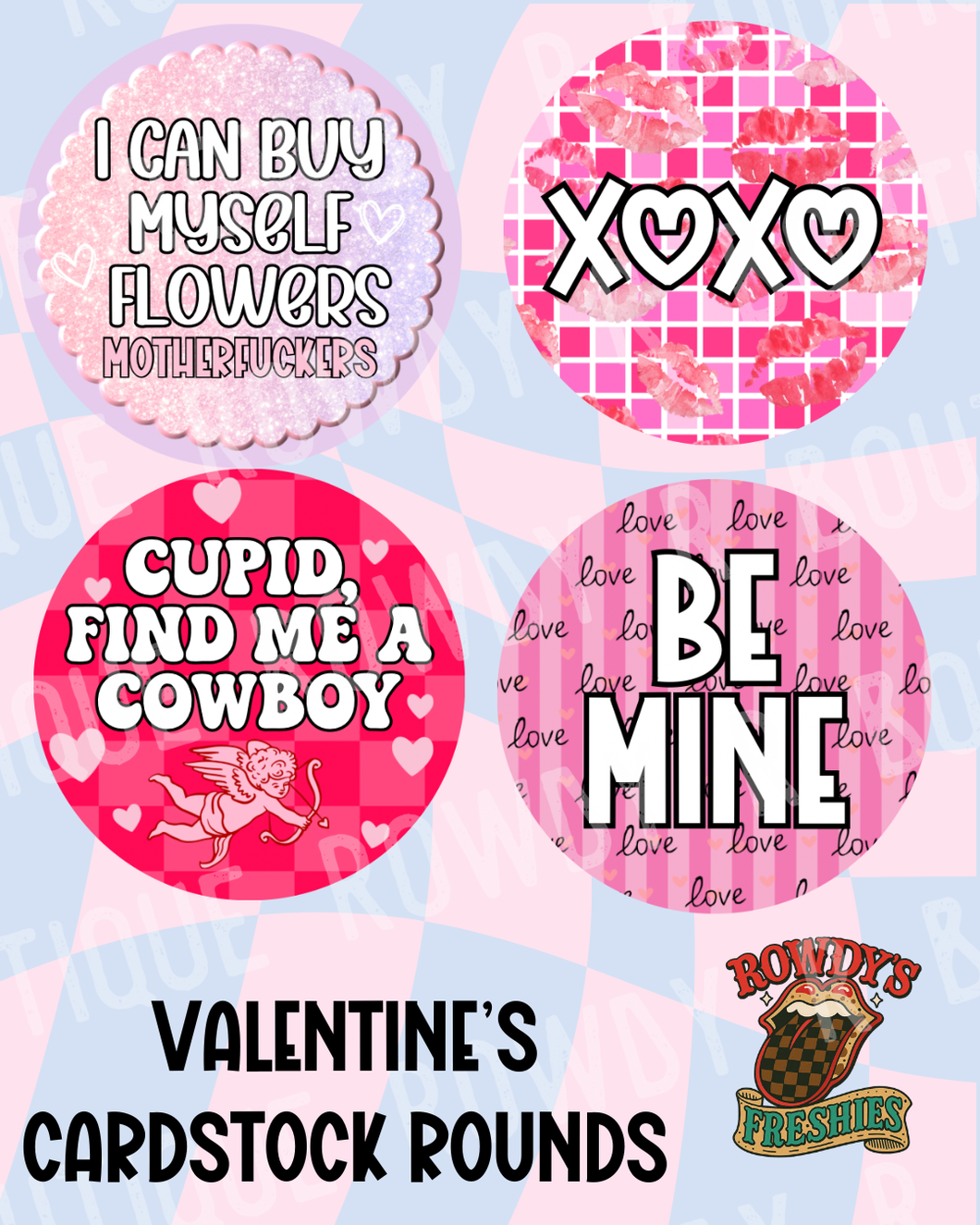 Valentine’s Cardstock Rounds