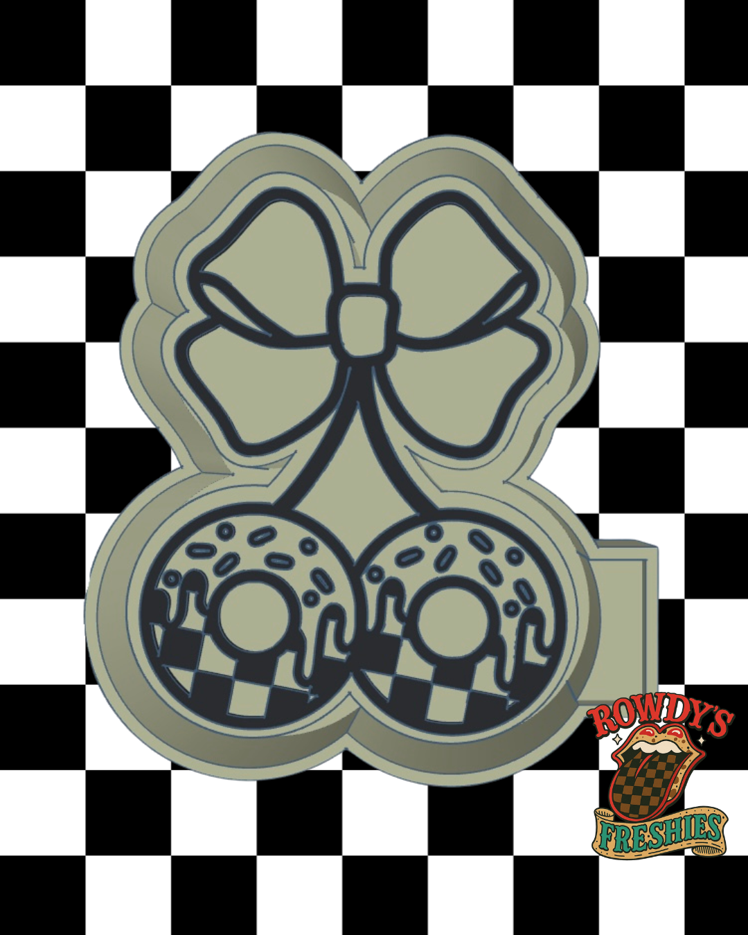 Checkered Donuts STL/PNG