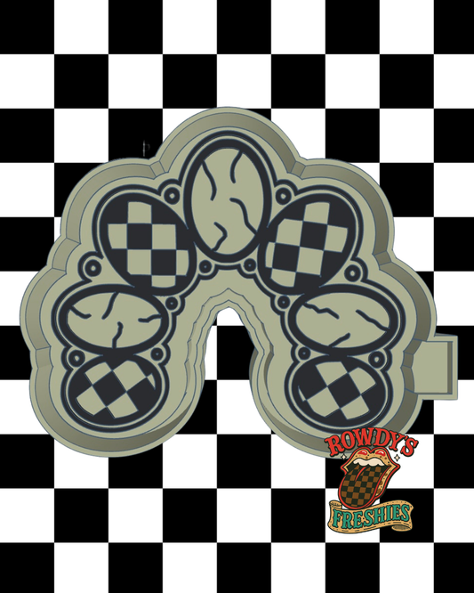 Turquoise Checkered Concho STL/PNG
