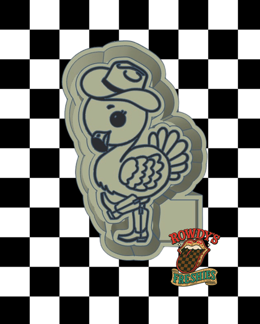 Cowboy Flamingo STL/PNG