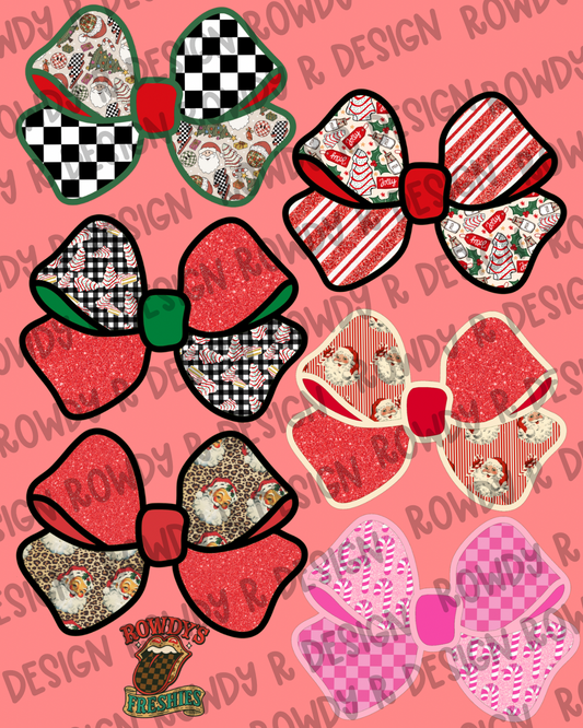 Christmas Bow Cardstock PNG