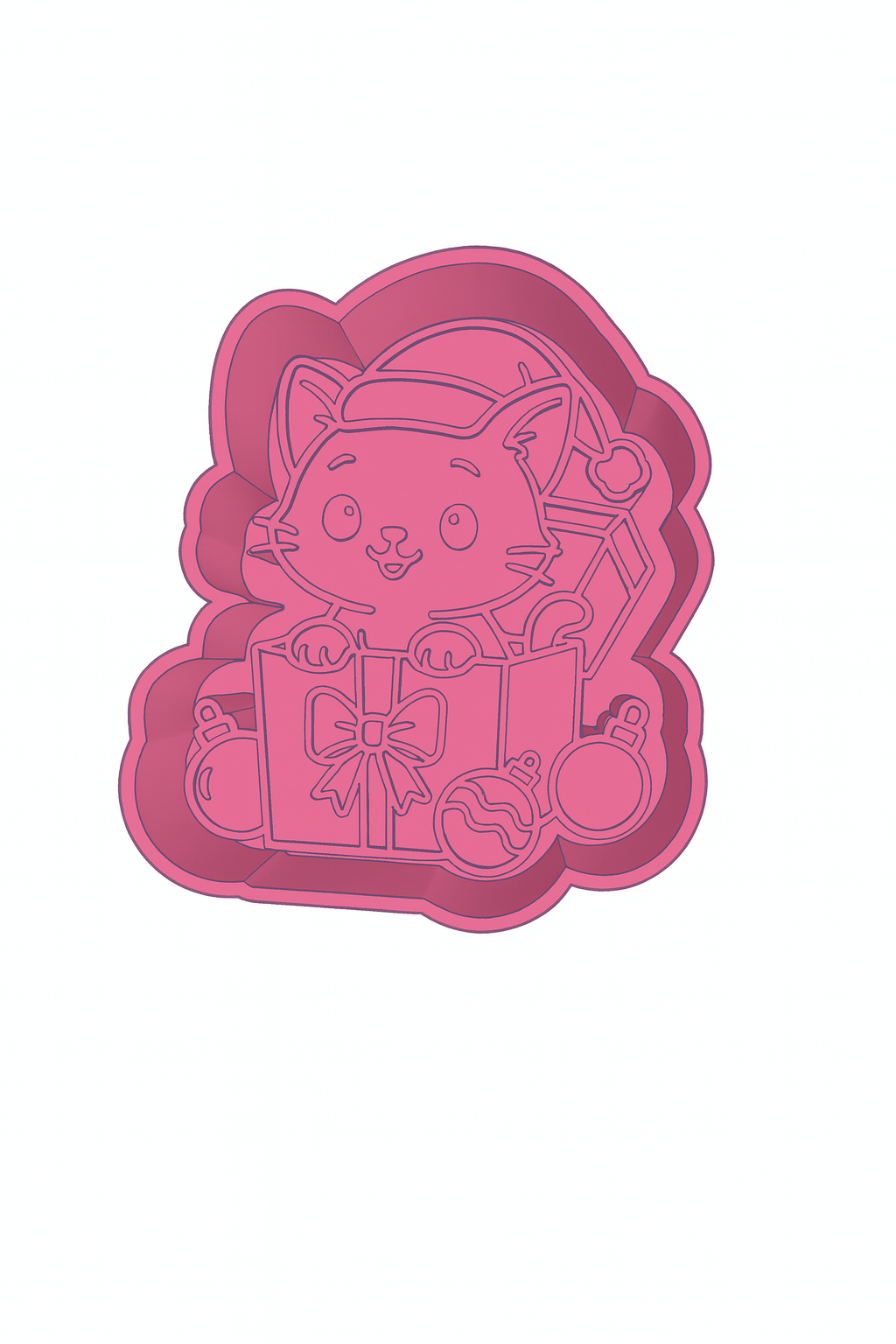 Kitty in Present Freshie STL File