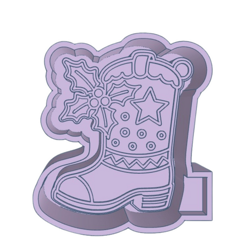 Christmas Cowboy Boot Freshie STL