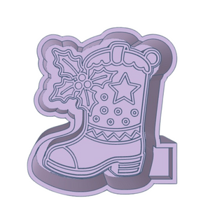 Christmas Cowboy Boot Freshie STL