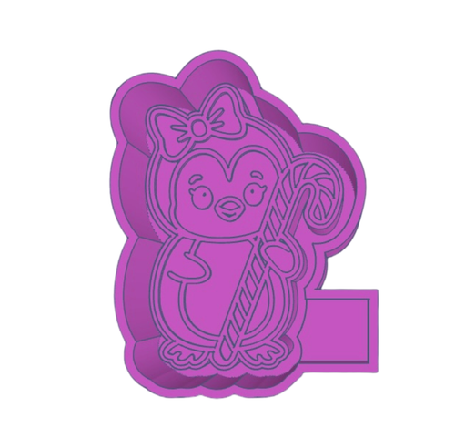 Penguin With Candy Cane Freshie STL