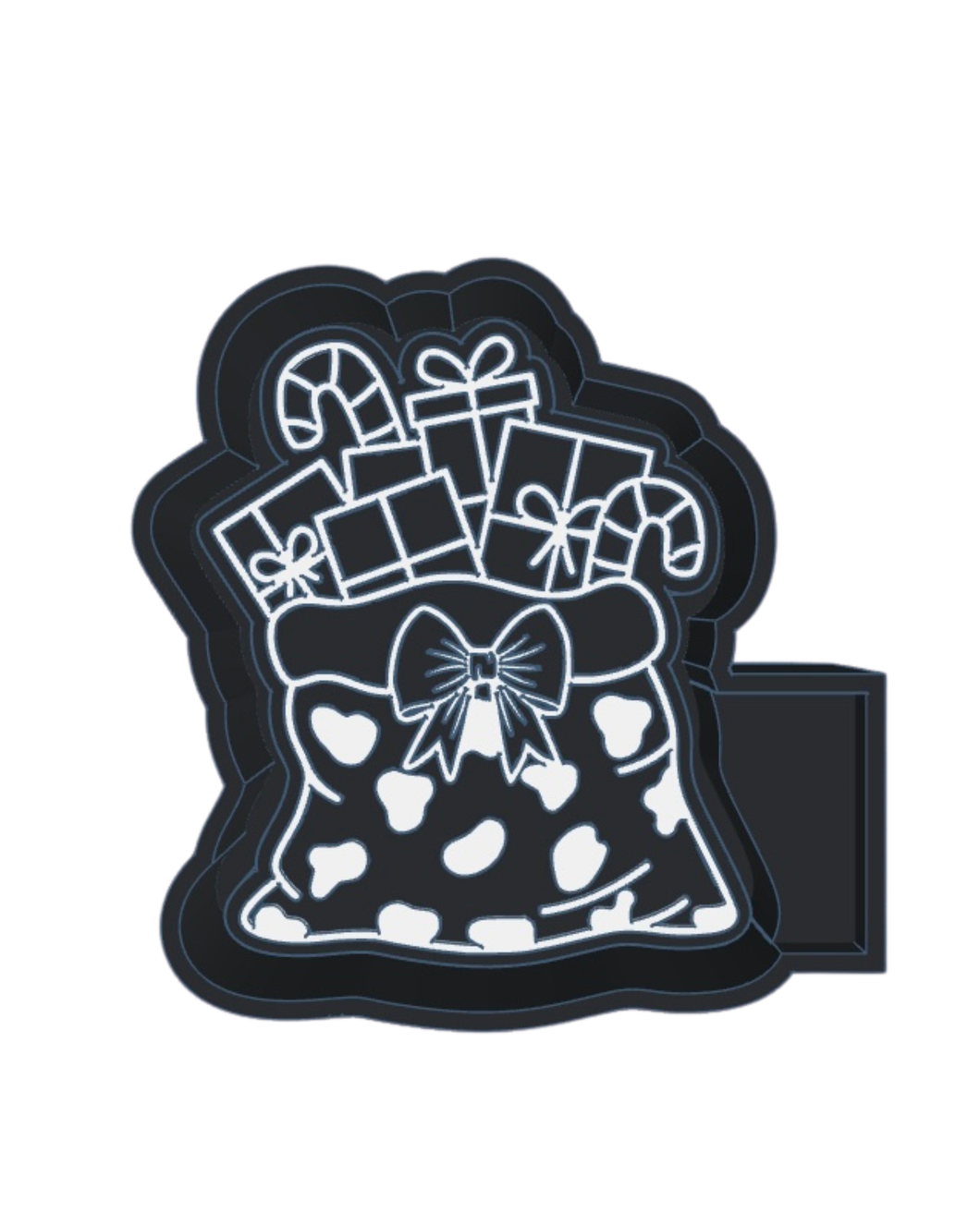 Cow Print Santa Bag STL