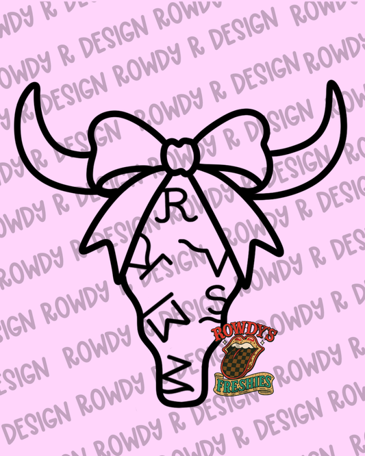 Cattle Brand Bull Skull STL/PNG